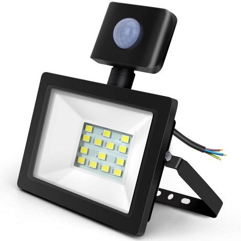 Aigostar - LED Reflektor érzékelővel LED/10W/230V 6400K IP65 fekete