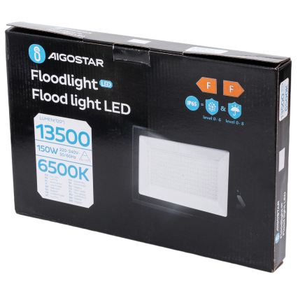Aigostar - LED reflektor LED/150W/230V 6500K IP65 fekete