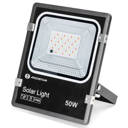 Aigostar - LED RGB állítható fényerejű napelemes reflektor LED/50W/3,2V IP66 4000 mAh + távirányító