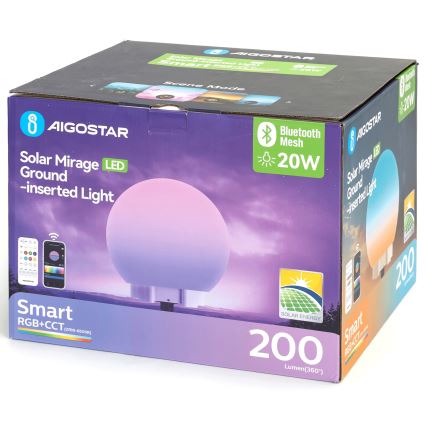 Aigostar - LED RGBW dimmelhető kültéri lámpa MESH LED/20W/3,7V 4000mAh 2700-6500K IP65 átm. 15 cm + távirányító