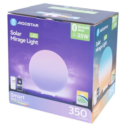 Aigostar - LED RGBW fényerőszabályozható kültéri lámpa MESH LED/35W/3,7V 4000mAh 2700-6500K IP65 átm. 50 cm + távirányító