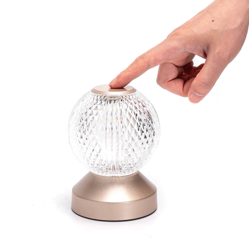 Aigostar-LED RGB Dimmelhető újratölthető asztali lámpa LED/1W/5V 1800mAh 13,5cm + távirányító