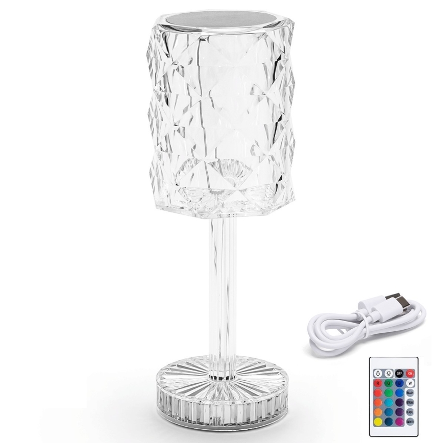 Aigostar - LED RGB Dimmelhető újratölthető asztali lámpa LED/1W/5V 1800mAh 26 cm + távirányítás