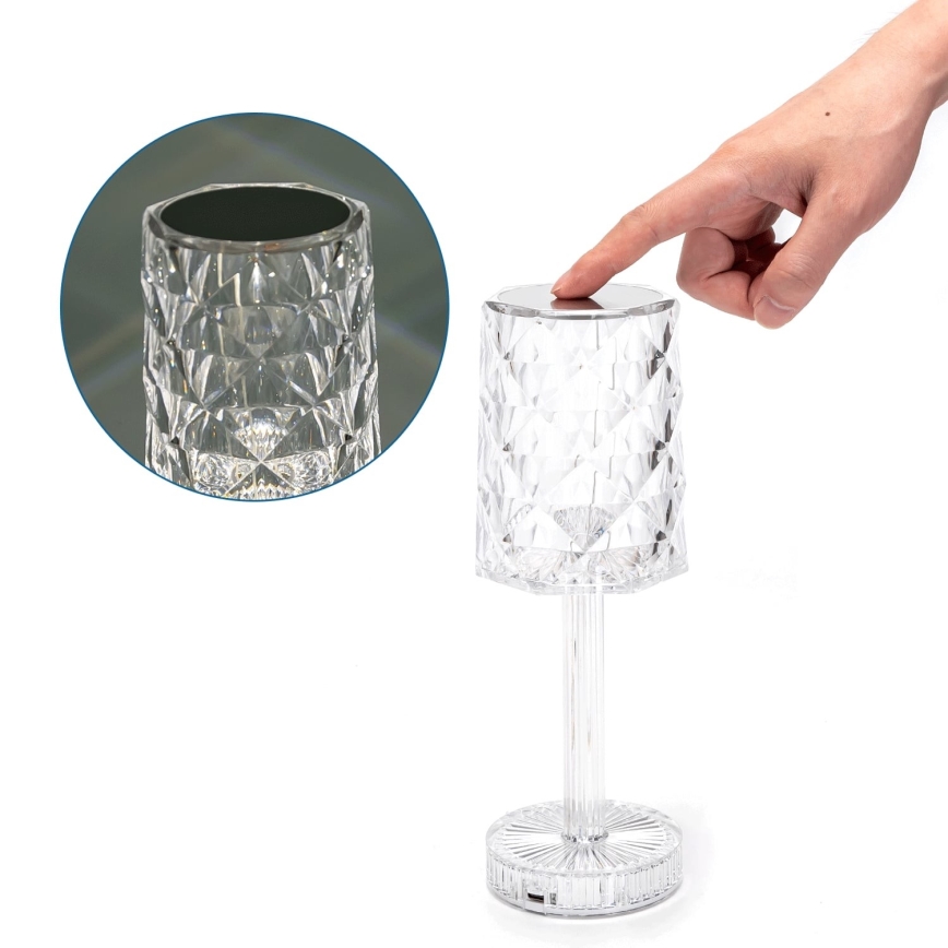 Aigostar - LED RGB Dimmelhető újratölthető asztali lámpa LED/1W/5V 1800mAh 26 cm + távirányítás