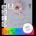 Aigostar - LED RGB Kültéri karácsonyi fényfüzér 50xLED/7 funkció 4xAA 5,3m IP44 többszínű + távirányító