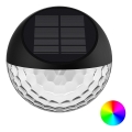 Aigostar - LED RGB napelemes fali lámpa LED/2W/1,2V 300 mAh fekete IP44