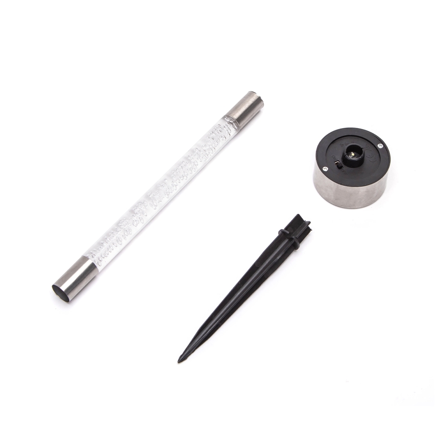 Aigostar - LED RGB Napelemes lámpa LED/0,006W/1,2V 40 mAh 36,7cm matt króm IP44