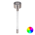 Aigostar - LED RGB Napelemes lámpa LED/0,006W/1,2V 40 mAh 36,7cm matt króm IP44