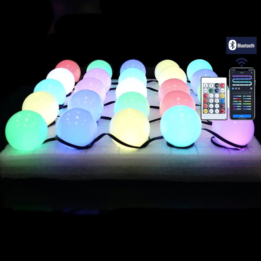 Aigostar - LED RGBIC dekorációs fényfüzér 25xLED/5W/USB 10 m többszínű