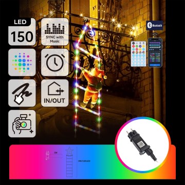 Aigostar - LED RGBICW okos kültéri karácsonyi dekoráció MESH 150xLED/230V 3m IP44 + távirányító