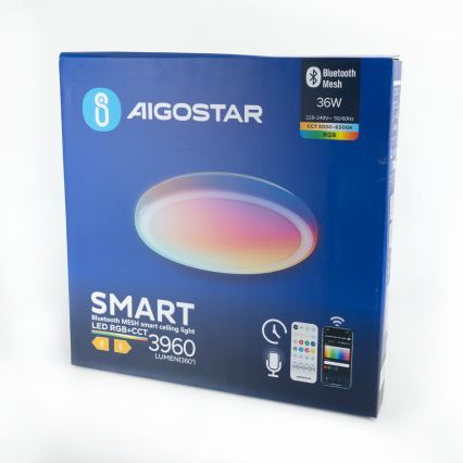 Aigostar - LED RGBW dimmelhető mennyezeti lámpa MESH LED/36W/230V 3000-6500K + távirányító