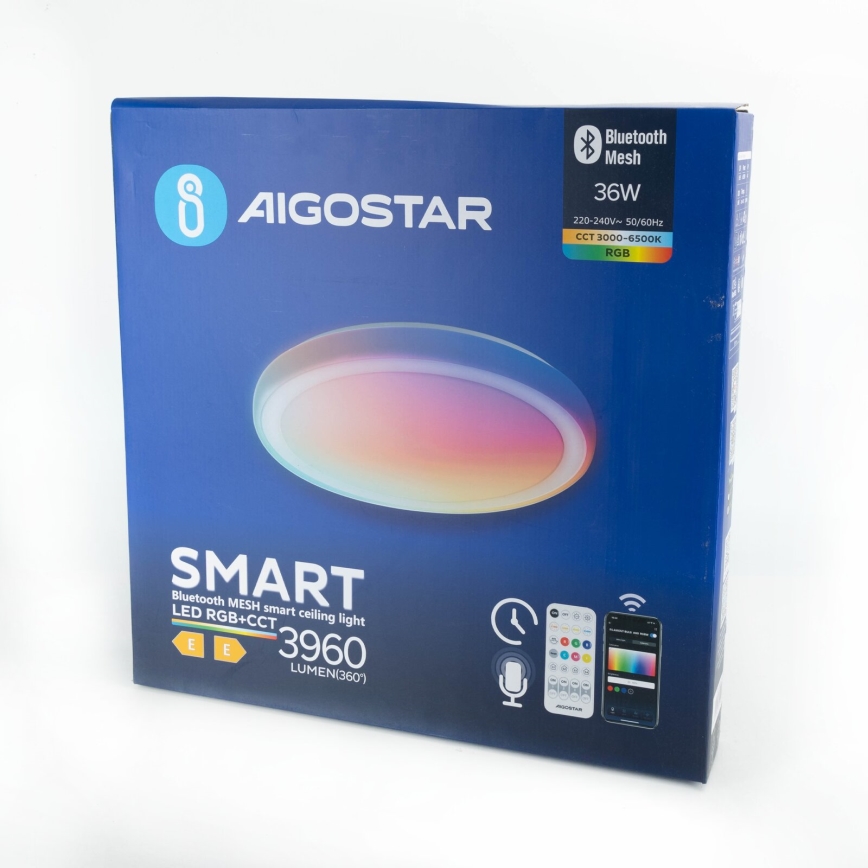 Aigostar - LED RGBW dimmelhető mennyezeti lámpa MESH LED/36W/230V 3000-6500K + távirányító