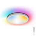 Aigostar - LED RGBW állítható fényerejű fürdőszobai mennyezeti lámpa LED/18W/230V 3000-6500K átm. 30 cm IP44 + távirányító