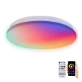 Aigostar - LED RGBW állítható fényerejű fürdőszobai mennyezeti lámpa MESH Smart LED/12W/230V IP44 + távirányító