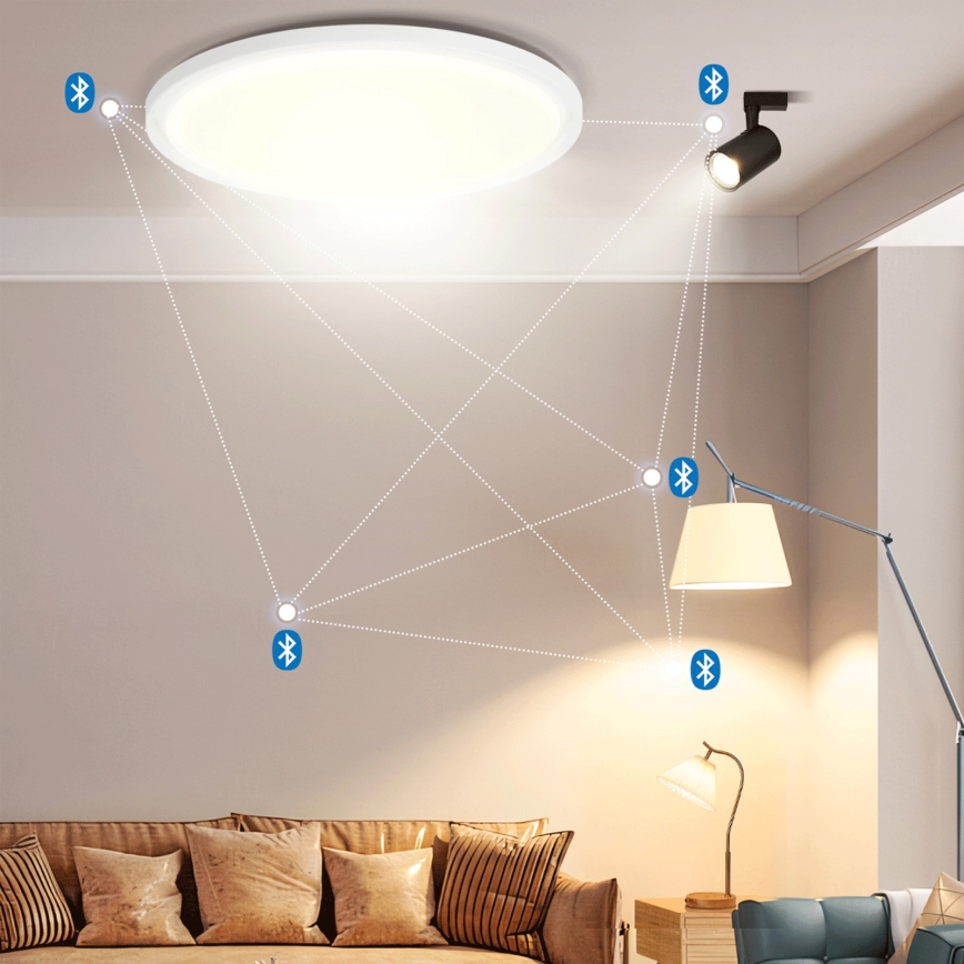 Aigostar - LED RGBW állítható fényerejű mennyezeti lámpa MESH LED/36W/230V 3000-6500K fehér + távirányító