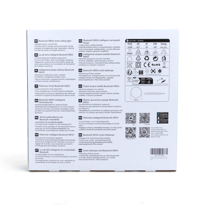 Aigostar - LED RGBW dimmelhető mennyezeti lámpa MESH LED/24W/230V 3000-6500K fehér + távirányító