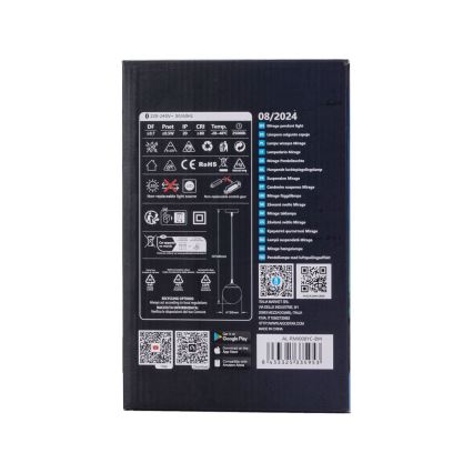 Aigostar - LED RGBW Dimmelhető csillár zsinóron MESH LED/8W/230V 2700-6500K fehér + távirányítás