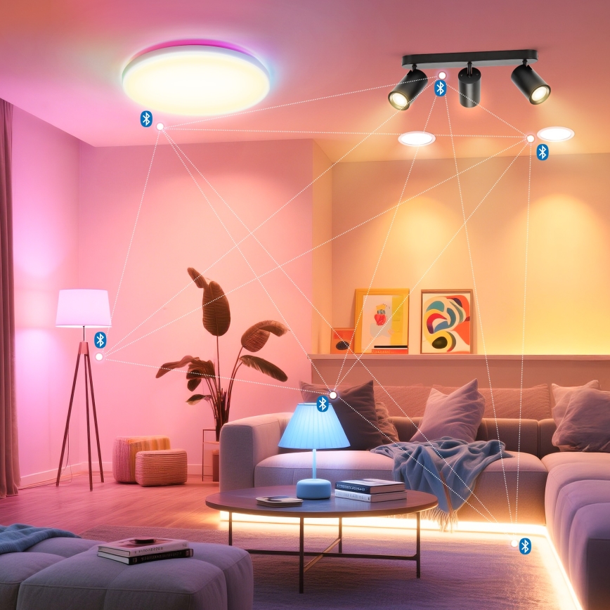 Aigostar - LED RGBW Fényerőszabályozható spotlámpa MESH 3xLED/4,9W/230V 2700-6500K fehér + távirányító