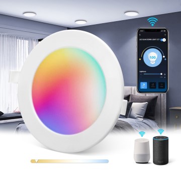 Aigostar - LED RGBW Fényerőszabályozható fürdőszobai süllyesztett mennyezeti lámpatest MESH Smart LED/3W/230V 2700-6500K IP44
