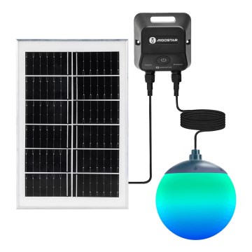 Aigostar - LED RGBW fényerőszabályozható napelemes csillár MESH LED/20W/3,7V 4000 mAh 2700K-6500K IP65 átm. 15 cm