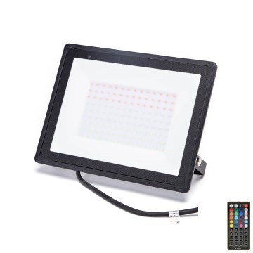 Aigostar - LED RGBW fényerőszabályozható reflektor LED/100W/230V IP65 + távirányítóval