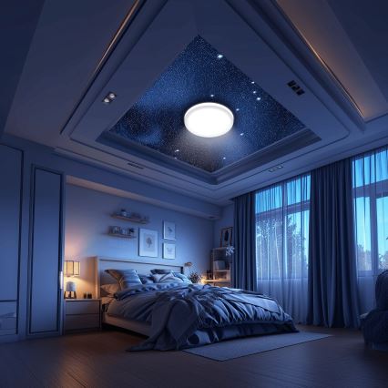 Aigostar - LED RGBW állítható fényerejű fürdőszobai mennyezeti lámpa MESH Smart LED/24W/230V 3000-6500K IP44 + távirányító