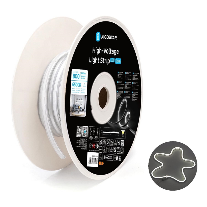 Aigostar - LED szalag 50m LED/400W/230V 6500K IP65