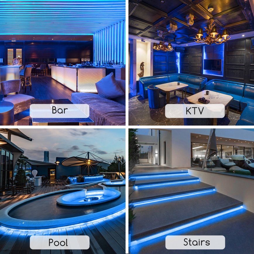 Aigostar - LED szalag LED/350W/230V 50m kék IP65