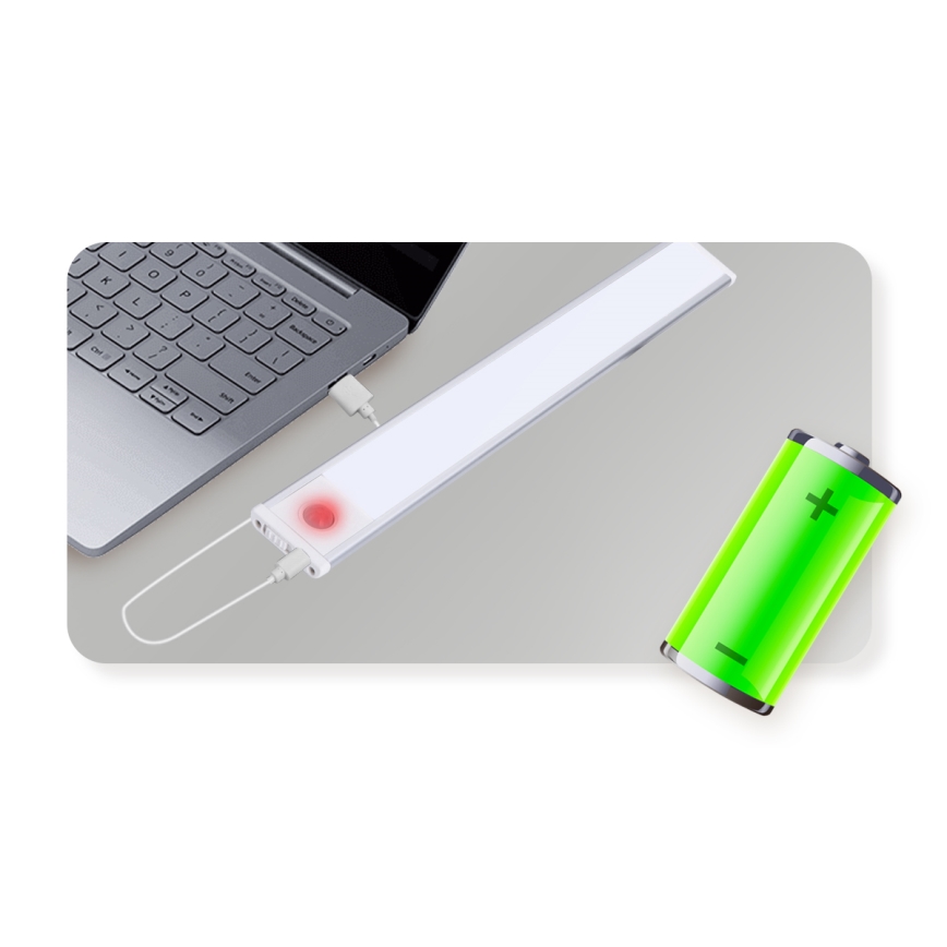 Aigostar - LED Újtraölthető bútorvilágítás érzékelővel LED/1,5W/5V 6500K