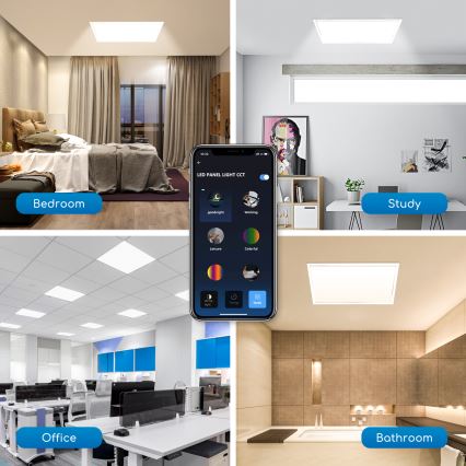 Aigostar - LED dimmelhető álmennyezeti panel 32W/230V Wi-Fi 60x60 cm