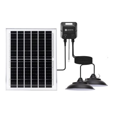 Aigostar - napelemes LED csillár 2xLED/70W/12V 12000 mAh 6500K IP65 átm. 23,5 cm + távirányító