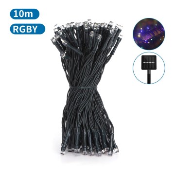 Aigostar - napelemes LED fényfüzér, 100 LED, 8 üzemmód, 12 m, IP65, többszínű