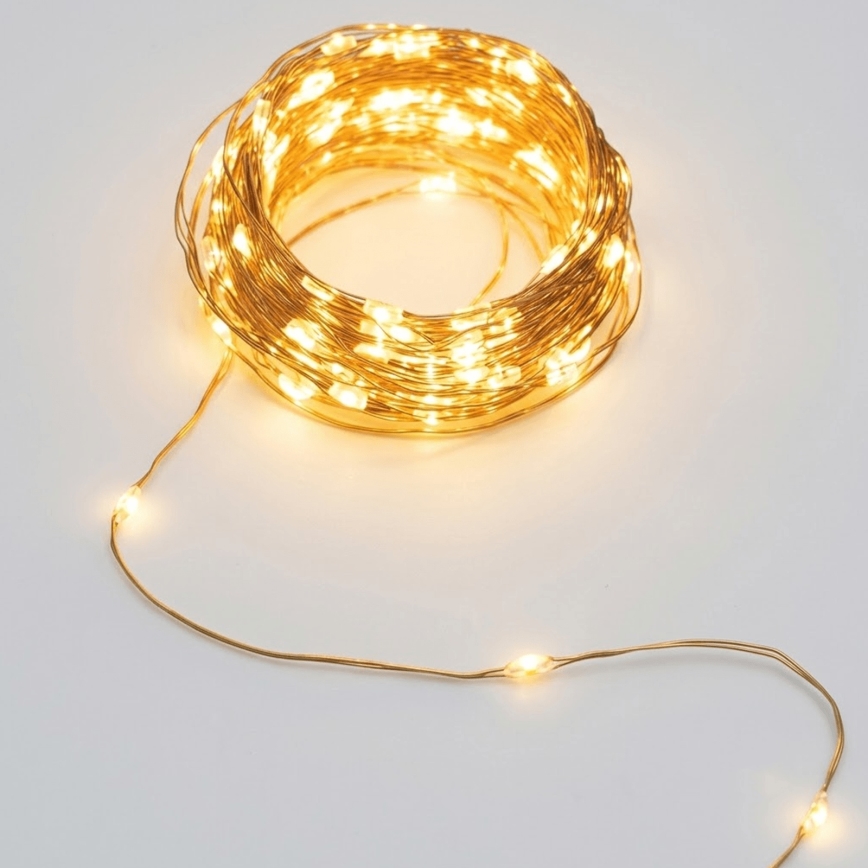 Aigostar - LED napelemes fényfüzér 200xLED/8 üzemmód 22 m IP65 meleg fehér 800 mAh