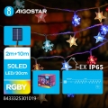 Aigostar - napelemes LED fényfüzér 50xLED/8 világítási mód 800 mAh 12m IP65 többszínű