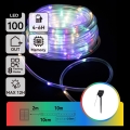 Aigostar - Napelemes LED karácsonyi fényfüzér 100×LED / 8 fénymód, 12 m, IP65, 800 mAh, többszínű