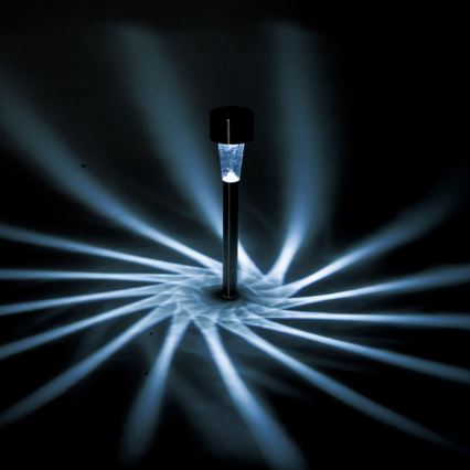 Aigostar - napelemes LED lámpa 2V, IP44, 40 mAh, matt króm