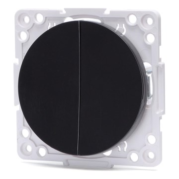 Aigostar - No. 5 keret nélküli dupla kapcsoló, fekete