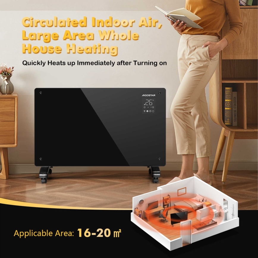 Aigostar - Okos elektromos fűtőtest/konvektor 2000 W Wi‑Fi