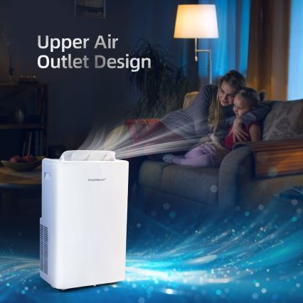 Aigostar - Okos mobil légkondicionáló 1337W/230V 12000 BTU Wi-Fi  fehér + távirányító