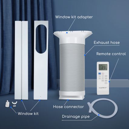 Aigostar - Okos mobil légkondicionáló 1337W/230V 12000 BTU Wi-Fi  fehér + távirányító