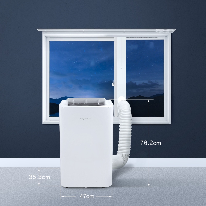 Aigostar - Okos mobil légkondicionáló 1337W/230V 12000 BTU Wi-Fi  fehér + távirányító