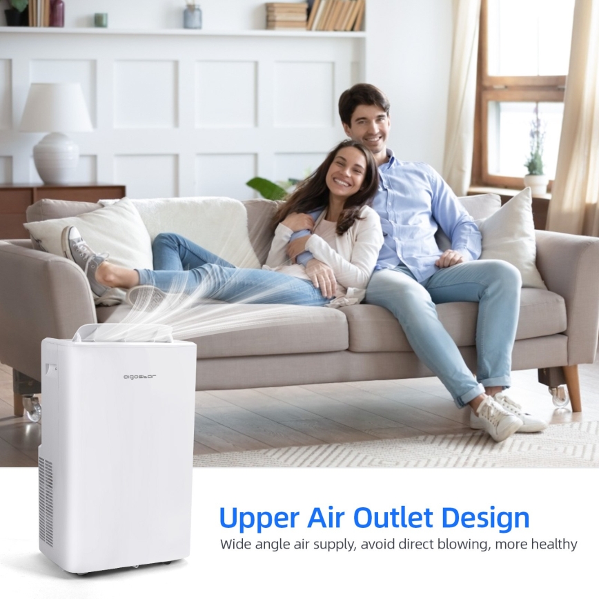 Aigostar - Okos mobil légkondicionáló 1337W/230V 12000 BTU Wi-Fi  fehér + távirányító