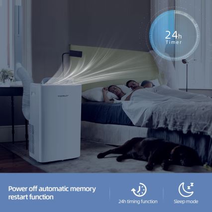 Aigostar - Okos mobil légkondicionáló 1337W/230V 12000 BTU Wi-Fi  fehér + távirányító