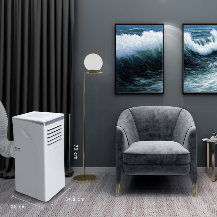 Aigostar - Okos mobil klímaberendezés 3 az 1-ben 1003W/230V 9000 BTU Wi-Fi fehér + távirányító