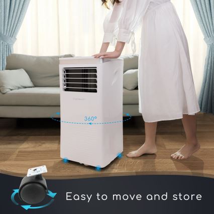 Aigostar - Okos mobil klímaberendezés 3 az 1-ben 1003W/230V 9000 BTU Wi-Fi fehér + távirányító
