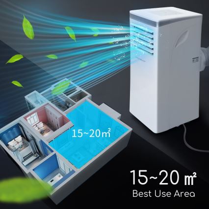Aigostar - Okos mobil klímaberendezés 3 az 1-ben 1003W/230V 9000 BTU Wi-Fi fehér + távirányító