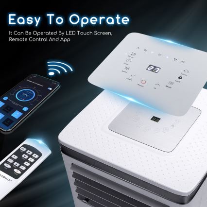 Aigostar - Okos mobil klímaberendezés 3 az 1-ben 1003W/230V 9000 BTU Wi-Fi fehér + távirányító