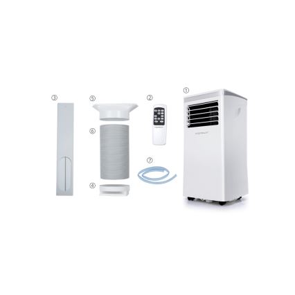 Aigostar - Okos mobil klímaberendezés 3 az 1-ben 1003W/230V 9000 BTU Wi-Fi fehér + távirányító