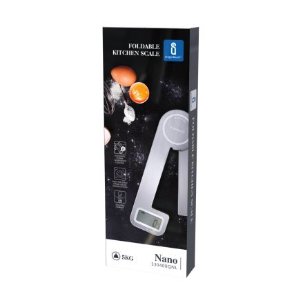Aigostar - Összecsukható konyhai mérleg 5 kg matt króm