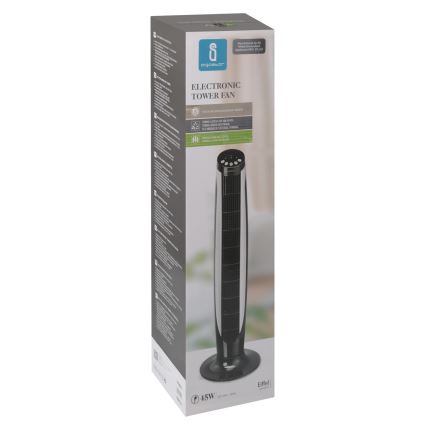 Aigostar - Oszlop ventilátor 45W/230V fekete/fehér + távirányító
